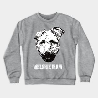 Welshie Mom Welsh Terrier Design Crewneck Sweatshirt